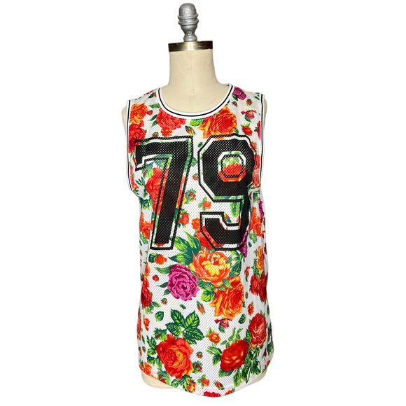 Forever 21 Mesh Floral Jersey Tank size Small - Picture 1 of 14